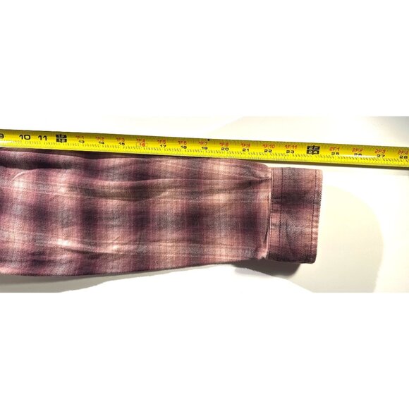 Carhartt Womens Plaid Button-Up Shirt M Long Sleeve Stretch Cotton/Spandex Pink - Picture 11 of 11